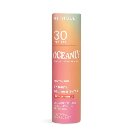 Attitude Balsam de buze tonifiant SPF 30 (Lip Balm) 8,5 g Peachy Shell