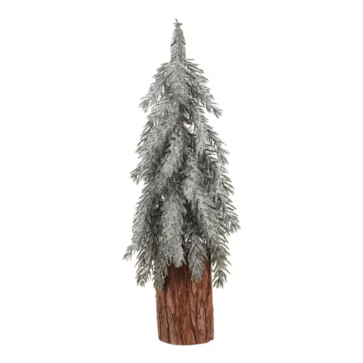 Decorațiune de Crăciun Molid pe butuc, acoperit cu zăpadă, 44 cm, 44 cm