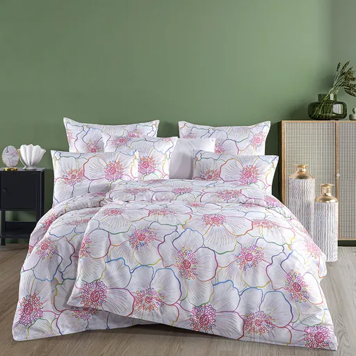 BedTex Lenjerie de pat din satin Bloom, 135 x 200 cm, 80 x 80 cm, 135 x 200 cm, 80 x 80 cm