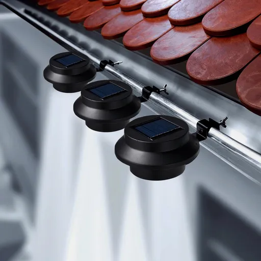 Lumină solară pentru jgheab, 2 buc