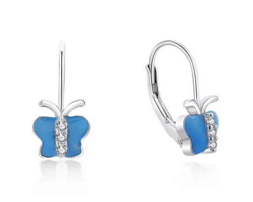 MOISS Cercei frumoși din argint Fluturi E0003656