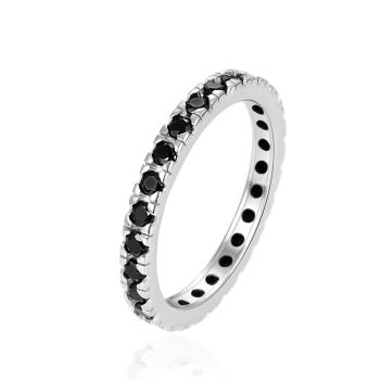Agato Inel din argint cu zircon negru AGT-R16BK 60 mm