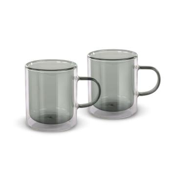 Lamart LT9121 Set din 2 piese de pahare Tea Vaso,350 ml, negru, negru