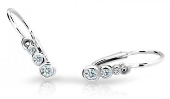 Cutie Jewellery Cercei pentru copii din aur alb C2255-10-X-2 alb