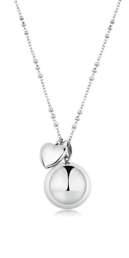 Brosway Colier lung din oțel cu pandantiv clopoțel în formă de inimă Chakra BHKN156