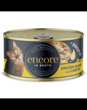 ENCORE Cat conserva pisici cu pui si branza in sos 16x70g