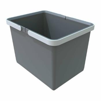 Elletipi Plastový koš s rukojeťmi 12 l, šedá, 12 l