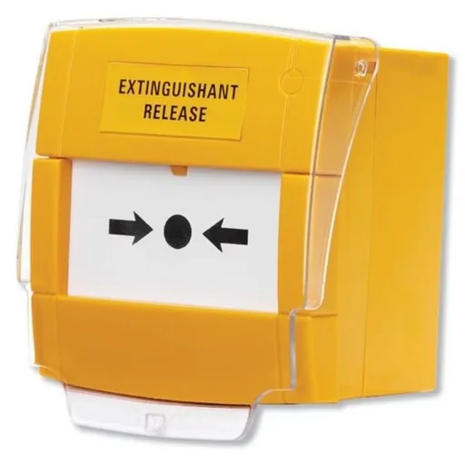 Buton de apelare galben KAC C-TEC BF372 pentru declansare stingere incendiu