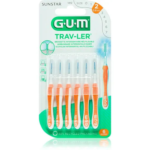 G.U.M Trav-Ler Interdental perie interdentara 0,9 mm 6 buc