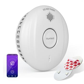 Klarstein Detector de fum SmartVigil Connect WiFi, baterie de 3 ani, control prin aplicație, fără găurire