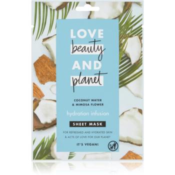 Love Beauty & Planet Hydration Infusion Coconut Water & Mimosa Flower masca pentru celule pentru o hidratare intensa 21 ml