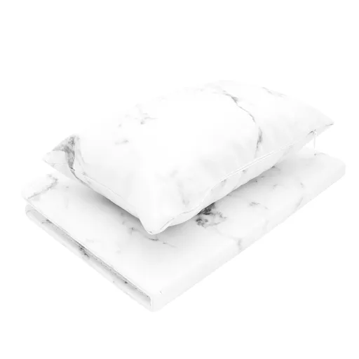 Suport pentru Maini + Covoras, Set, White Marble