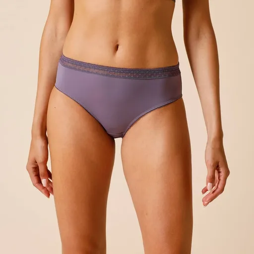 Set de 2 chiloți midi Paia de Confidence Lingerie din microfibră și tul brodat