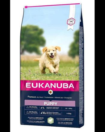 EUKANUBA Puppy Large Breed Lamb &amp; Rice hrana uscata caini juniori talie mare, miel si orez 24 kg (2 x 12 kg)