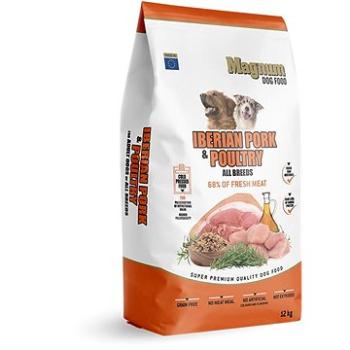 Magnum Iberian Pork & Chicken all breed 12 kg (8595675204836) + ZDARMA Sušené mäso pre psov Magnum