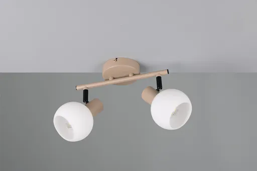 Plafoniera Boba, RL, 25x10x18.5 cm, 10W, 2x E14, metal, bej inchis/alb