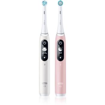 Oral B iO6 periuta de dinti electrica DUO White & Pink Sand 2 buc