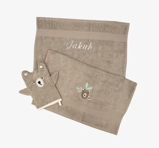 Set de baie pentru copii, cu broderie