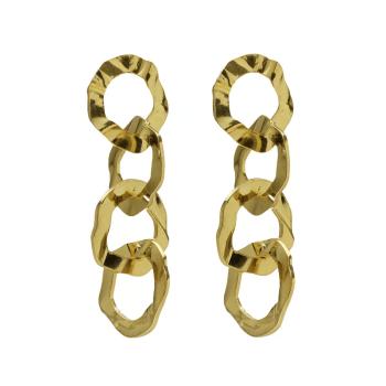 Victoria Cruz Módní pozlacené visací náušnice Essence A4631-DT