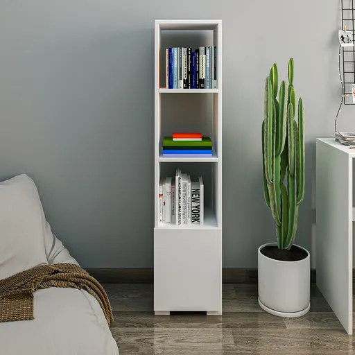 Corp biblioteca, Hanah Home, Kuzey, 31x136x29.6 cm, Alb