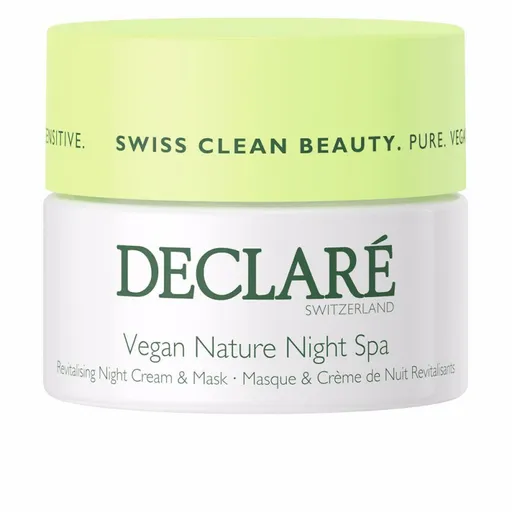 DECLARÉ Cremă revitalizantă de noapte si mască pentru piele sensibilă Vegan Nature Night Spa (Revitalising Cream & Mask) 50 ml