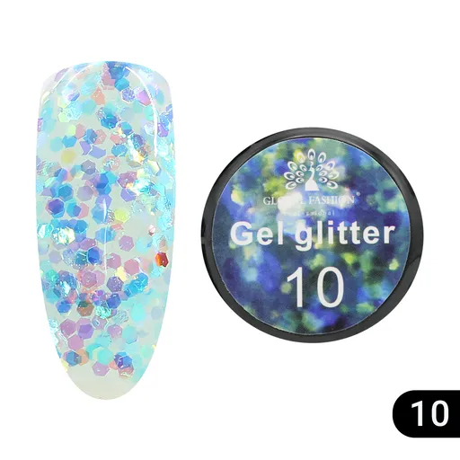 Gel Color cu Sclipici, Glitter 5g, Nr. 10, TPO Free