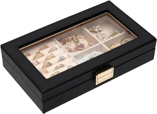 Troli Cutie de bijuterii neagră pentru bijuterii mici SL001-C269