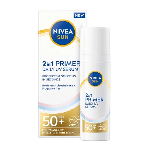 Nivea Ser pentru piele 2in1 SPF 50+ (Daily UV Serum) 30 ml