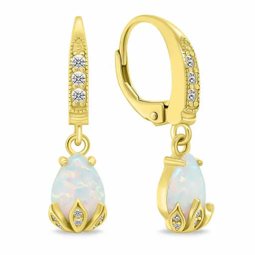 Brilio Silver Cercei frumoși placați cu aur cu opale EA929Y