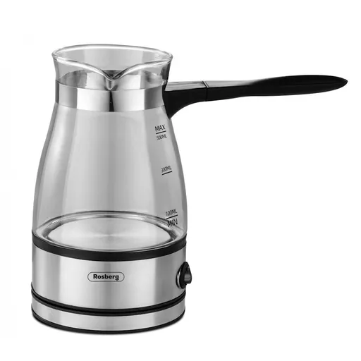 Ibric electric Rosberg R51165C, 600W, 500 ml, Protectie, Sticla/Inox