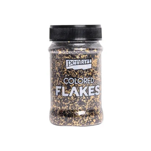 Fulgi de folie colorata - negru auriu