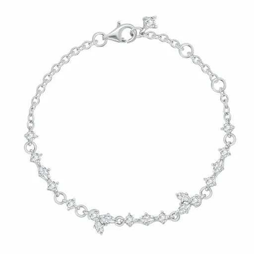 Brilio Silver Brățară din argint strălucitor cu zirconi transparente BRC167W