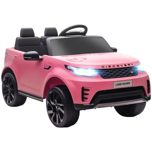 HOMCOM Mașină Electrică pentru Copii 3-6 Ani cu Licență Land Rover Discovery 12V, 2.5-4.5 km/h Auto Electrică pentru Copii cu 2 Motoare, Suspensii, Te