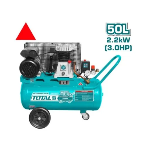 Compresor aer, 50L, 8bar, 2200W. 236 l/min, TOTAL Industrial