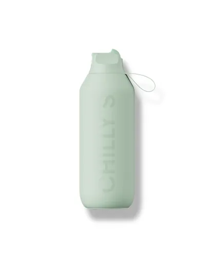 Sticlă termos Chilly's Bottles - verde pal 500ml, colecția Series 2 Flip