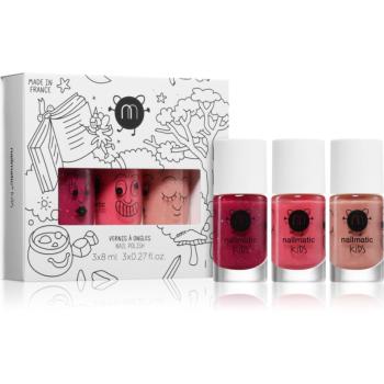 Nailmatic Kids Magic Forest 2 set de lacuri de unghii pentru copii Sheepy, Kitty, Peachy 3x8 ml