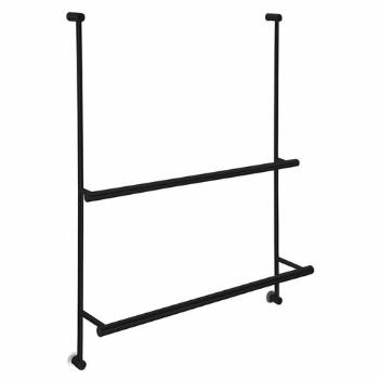 SAPHO 1301-09B Suport agățat pentru prosoapepentru duș 60 x 73 x 12,5 cm, negru mat