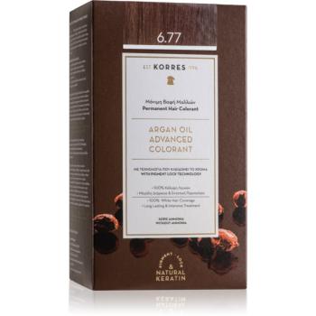 Korres Argan Oil Culoare permanenta pentru par cu ulei de argan culoare 6.77 Gianduja 50 ml