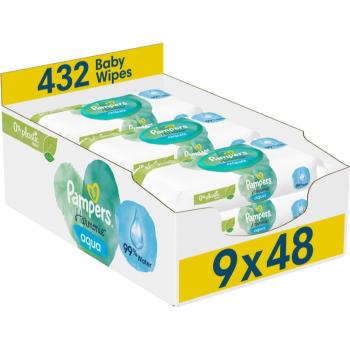 Pampers Harmonie Aqua Șervețele umede pentru copii 9x48 buc