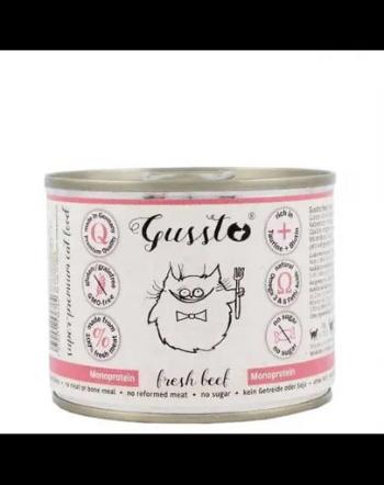 GUSSTO Cat Fresh Beef CARNE PROASPĂTĂ DE VITĂ 200 g