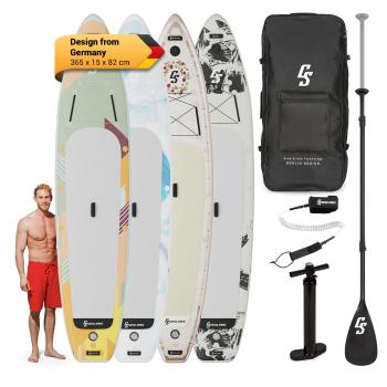 Capital Sports Kipu Allrounder 365, paddleboard gonflabil, SUP Board Set, cruiser