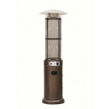 Încălzitor de terasă pe gaz cu regulator și manșonde protecție 1,8 m, bronz, bronz