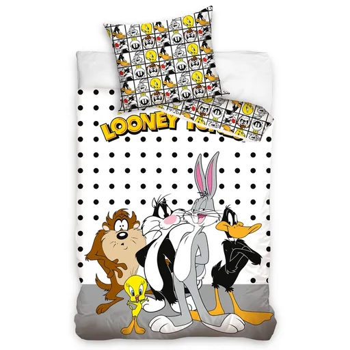 Lenjerie de pat din bumbac pentru copii Kamarádi zLooney Tunes, 140 x 200 cm, 70 x 90 cm