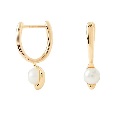 PDPAOLA Cercei placați cu aur cu perle La Perla Mini AR01-E69-U
