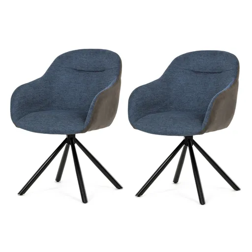 Set de scaune de sufragerie cu mecanism deîntoarcere DCH-Y1143 BLUE2, 2 buc., albastru