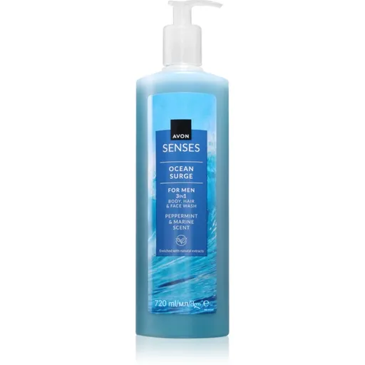 Avon Senses Ocean Surge Gel de duș pentru bărbați 3 in 1 720 ml