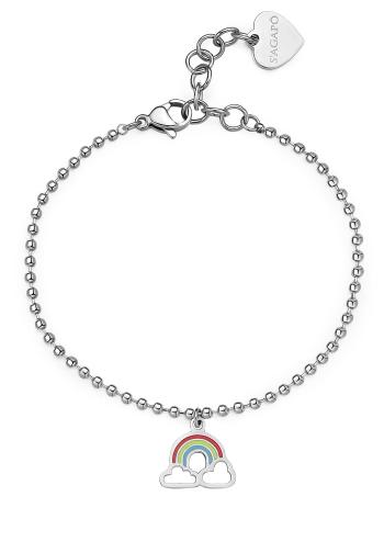 S'Agapõ Brățară jucăușă din oțel cu curcubeu Smile SSM011
