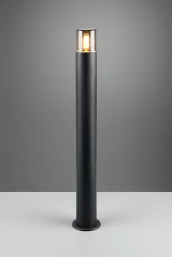 Lampadar de exterior Hoosic, TRIO, 12x80 cm, 28W, 1x E27, aluminiu, negru mat