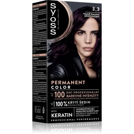 Syoss Permanent Color Culoare permanenta pentru par culoare 3_3 Dark Violet 1 buc