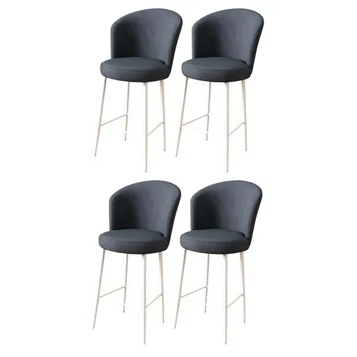 Set de scaune de bar Fora Anthracite and White, 4buc., antracit, 4 buc